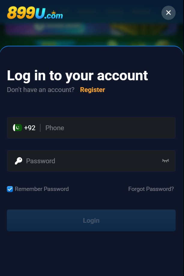 899u Game Login
